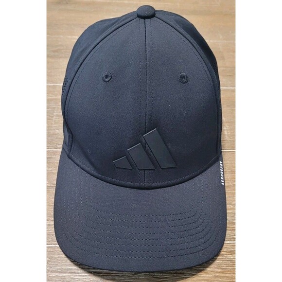 ADIDAS Gameday 4 Men’s Stretch Fit Hat Cap Black Size S/M Aeroready GC4381 - Picture 1 of 6